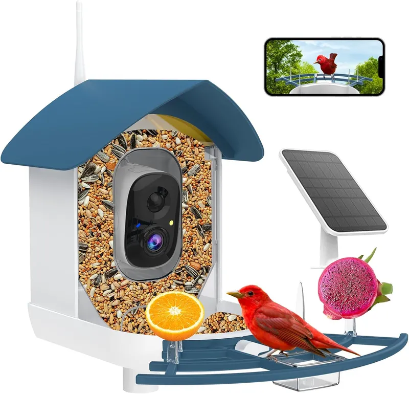 Fazoxo Bird Feeder with Camera, AI Identify Birds Species