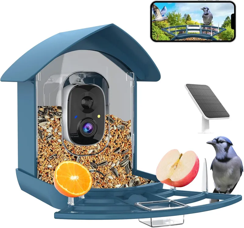 Fazoxo Bird Feeder with Camera,FHD Live View Video