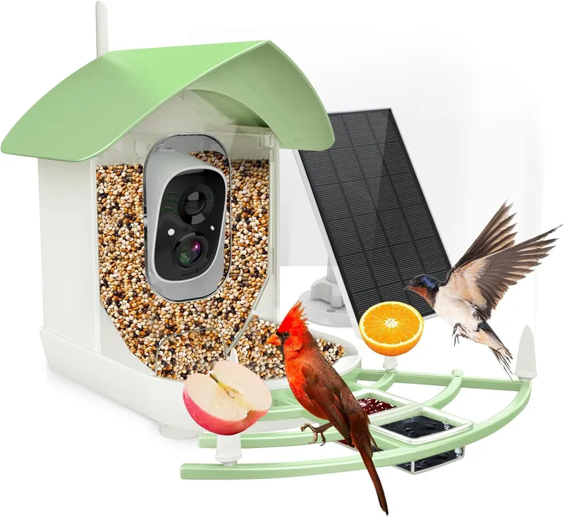 Fazoxo Bird Feeder with Camera,Smart AI Birds Breed Recognition